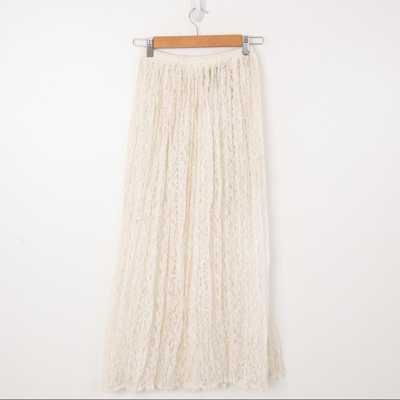 Express Dresses & Skirts - Vintage Express Tricot Lace Sheer Unlined Maxi Skirt